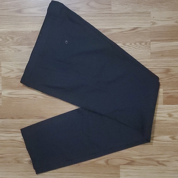 NWOT Men's Designer Collective Navy flat front, unhemmed dress slacks. - Picture 1 of 12